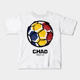 Chad Football Country Flag Kids T-Shirt